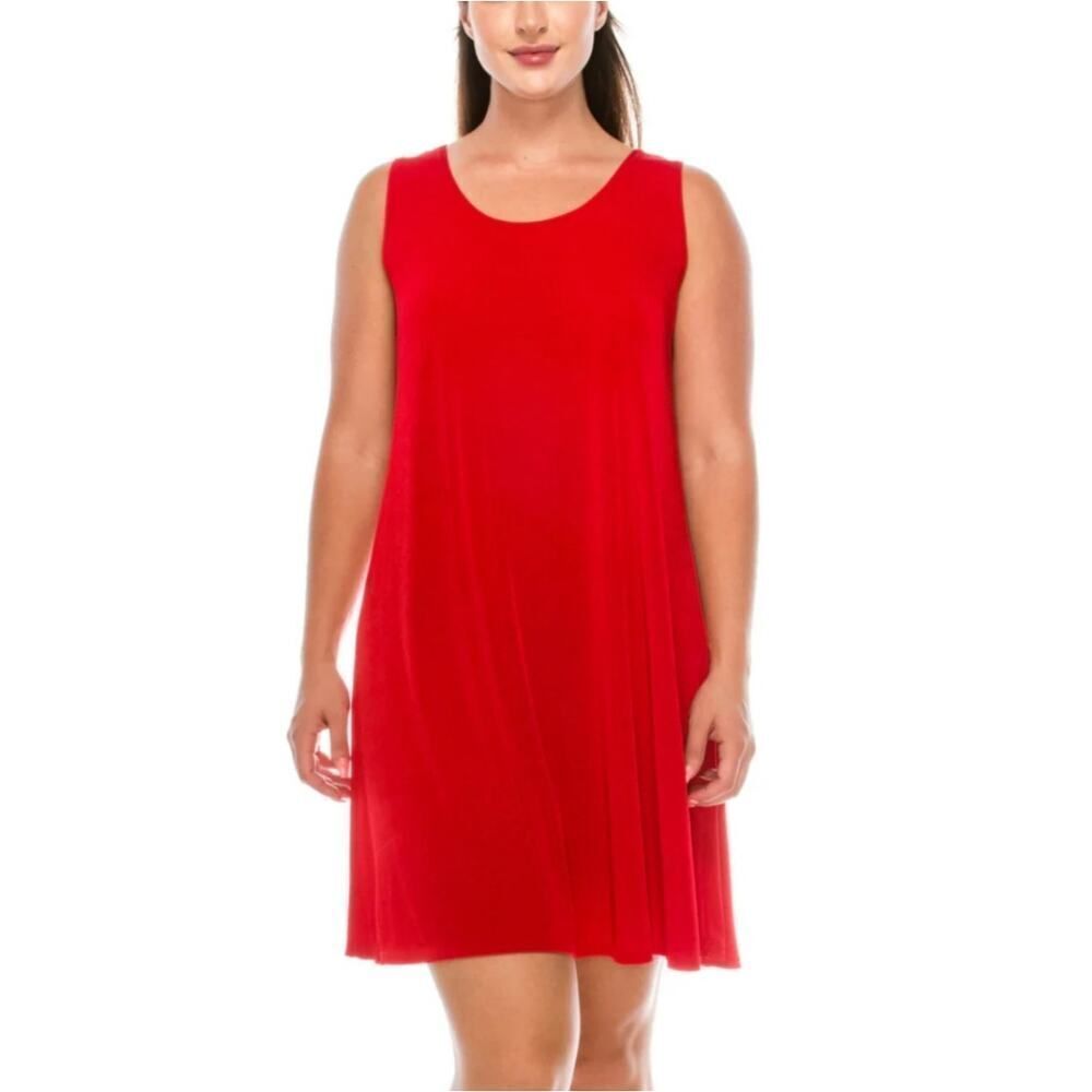 Grace & Lace crew neck sleeveless A-line jersey mini dress sz XL